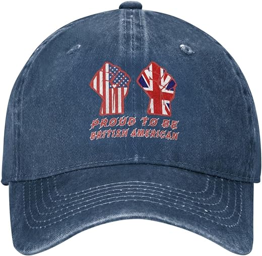 British American Flag Baseball Cap