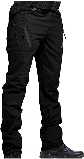 Cargo Pants Cotton for Men Casual High Waist Golf Trousers Cotton Outdoor Everyday Work Pant