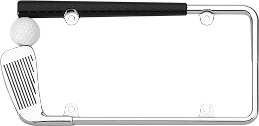 Cruiser Accessories 19509 Golf Club License Plate Frame, Chrome/Painted, Standard