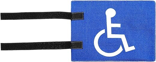 Disable Golf Cart Flag with Straps, Easy to Install Handicap Flags for Golf Cart, Unisex Handicap Flag Golf Cart Flag Holder, Golf cart Mount for Seniors Handicapped Disability, Blue, 8.26"X5.9"