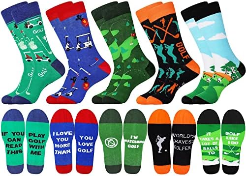 Jeasona Mens Funny Fun Crazy Funky Dress Crew Socks Gifts for Men Dad Grandpa