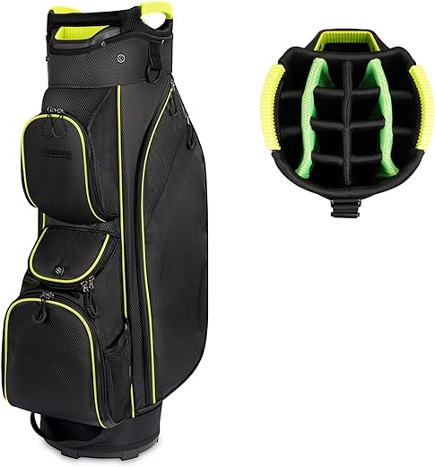 KYTAI 15 Way Top and Full Length Divider,9 Pockets/Rainhood Included,Ergonomic Golf Club Bags,Golf Bags for Men Woman