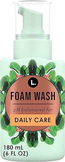 L. Fragrance Free Daily Care Foaming Wash, pH Balanced, Free from Fragrances, Sulfates or Parabens, 6 fl oz