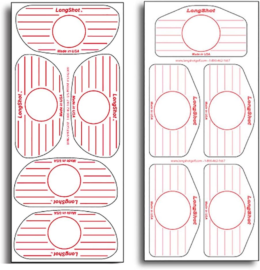 LongShot Golf Impact Label Pack - 125 Wood 125 Universal Irons