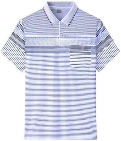 Men's Polo Golf Shirts Breathable Skin-Friendly Polo Shirts Quick Dry T-Shirts with Pockets