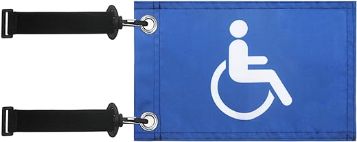 TRINKA Easy Installation Golf Cart Flag with Straps,Handicap Flag for Golf Cart, Bike and Boat