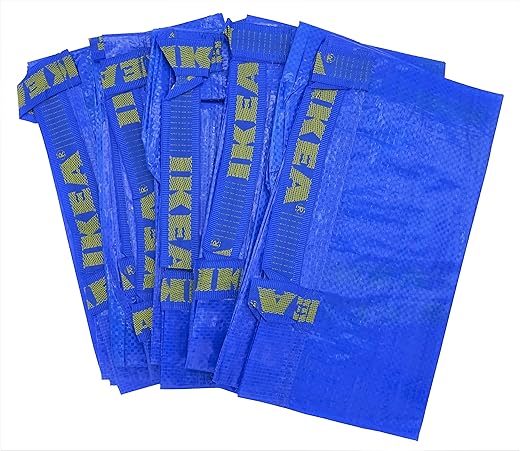 eLisa Ikea Lot de 5 grands sacs Frakta Bleu Capacité maximum 25 kg