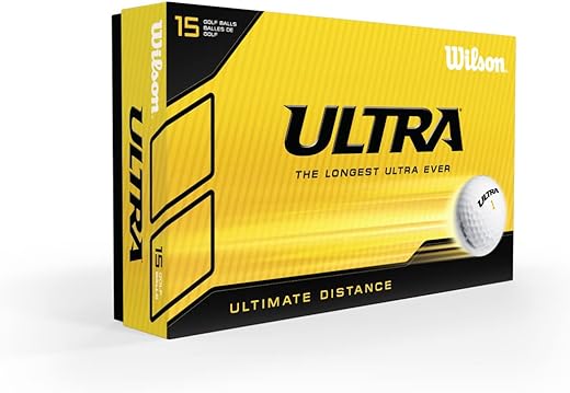 Balles de golf WILSON Ultra Ultimate Distance - 15 paq