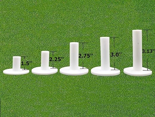 FINGER TEN Tees De Golf en Caoutchouc Conduite Gamme Valeur Valeur Lot De 5, Tapis De Dimensions DiffÉRentes Pratiquer Durable pour Hommes Femmes Enfants Sport IntÉRieu