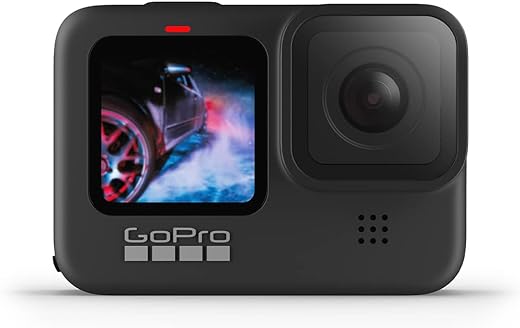 GoPro HERO9 - Caméra de sport étanche avec écran LCD avant et écran tactile arrière, vidéo Ultra HD 5K, photos 20 MP, diffusion en direct 1080p, webcam, stabilisation, noir