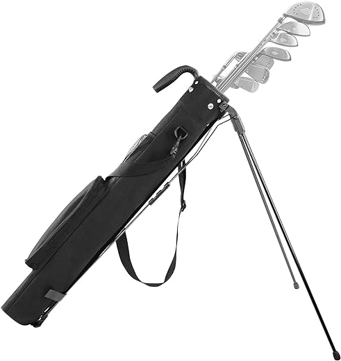 IBVIVIC Sac de Golf avec Support, 120cm Sac Trepied Golf, Sac de Golf Ultra léger idéal pour Les Voyages de Golf (Noir)