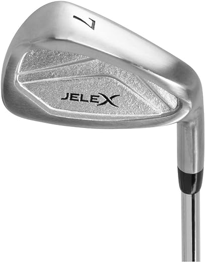 JELEX Fer de golf pour droitier en acier inoxydable pour débutants et professionnels, pour le terrain de golf ou pour l'entraînement sur le tapis de frappe, fers 3, 4, 5, 6, 7 et SW, PW