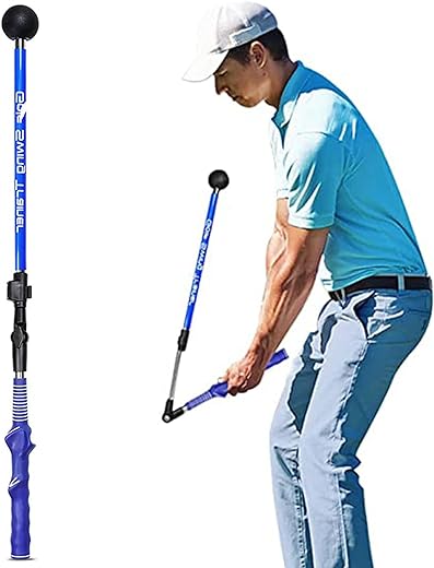 Longzhuo 1 pc Pliable Golf Swing Trainer, Golf Swing Posture Correcteur Pliable Action Correcteur Télescopique Swing Stick Golf Training Aid