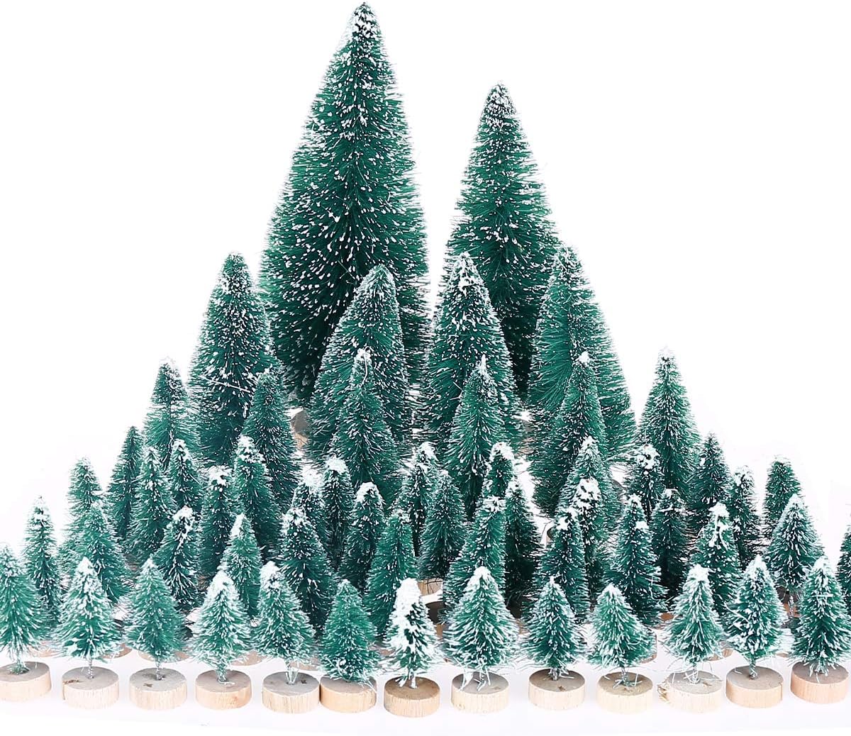 MELLIEX 60 pièces Mini Arbre de Noel Sapin de Noel Artificiel Table Arbres pour la Décoration de Maison de Fête de Noël