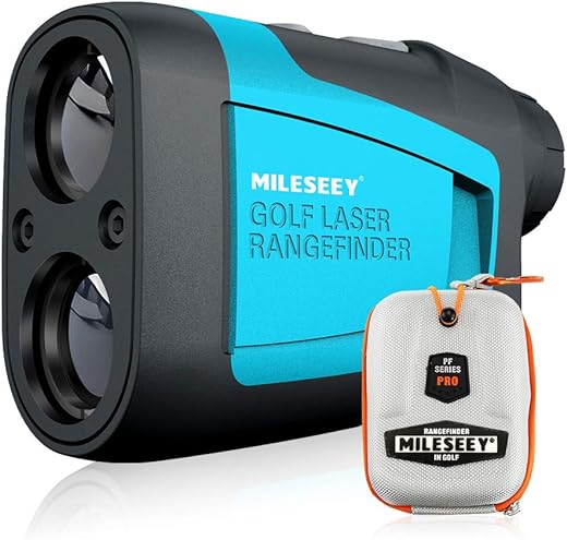 MiLESEEY Professionnel Télémètre Golf Laser 600m avec Compensation de Pente, Verrouillage du Mât, Précision ±0,5m, 6X Grossissement, Durable, Balayage de Brouillard, Chasse