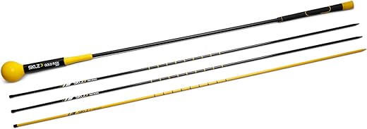 SKLZ - Gold Flex 48 - Aide d'exercice de force et de rythme pour golf - Jaune/Noir - 48"