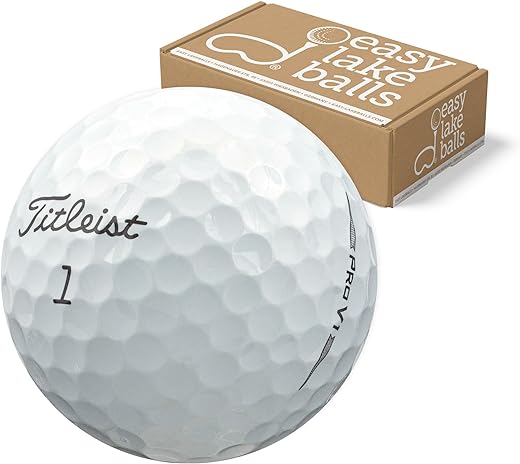 Titleist Lot de 50 balles de golf Pro V1 Lakeballs, qualité AAAA/AAA