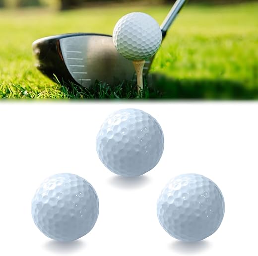 3PC Golf Training Balls, Balles de Practice Golf, Balles de Golf Professionnel, Idéal pour Les Terrains D'entraînement, L'entraînement au Swing et L'utilisation à Domicile, Haute Élasticité