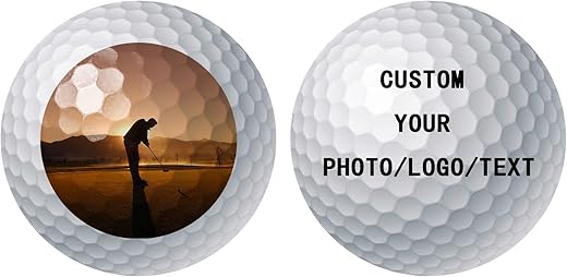 Balle De Golf Personnalisable, Personnalisez Votre Balle De Golf avec des Photos/Texte/Logos Cadeau pour La Fête des Pères Meilleur Homme Anniversaire Golf Cadeaux pour Hommes