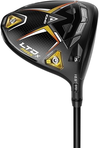 COBRA Ltdx Max Driver Matte Black-Gold Conducteur pour Hommes, Fusion Noir Mat doré, Regular RH UST Helium NANOCORE 5 Graphite 10.5