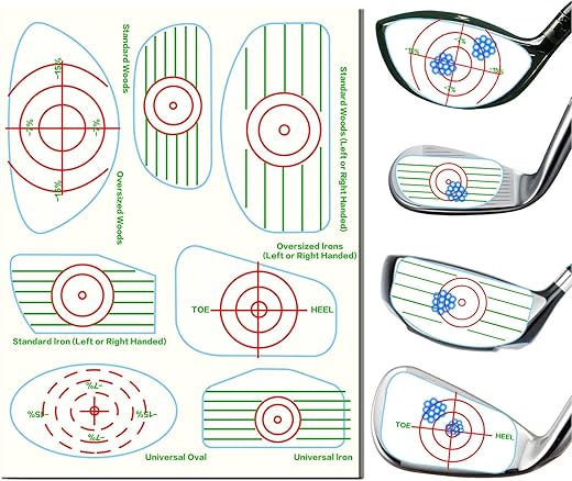 Decorhome Labels - Aide à l'entraînement au swing pour le golf, le fer et le putter - Analyse de la consistance des coups