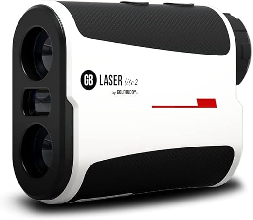 GolfBuddy GB Laser Lite Rangefinder with Slope on/Off Functionality - 800 Yards with Carry Case, White