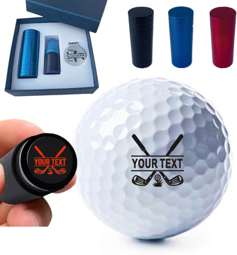 JSWLYWMTPJ Tampon personnalisé pour balle de golf, tampon personnalisé pour balle de golf, marquez votre propre balle de golf, cadeau pour golfeur, accessoires de golf