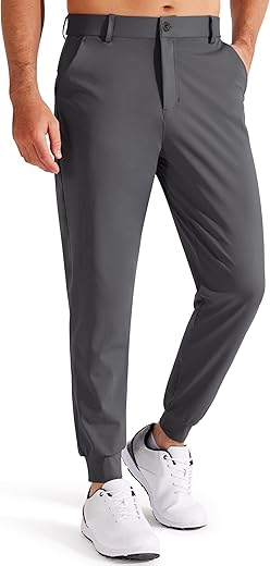 Libin Pantalon de Golf Homme Stretch Slim Golf Pantalon de Sport Jogger Travail Décontracté Pants avec Poches