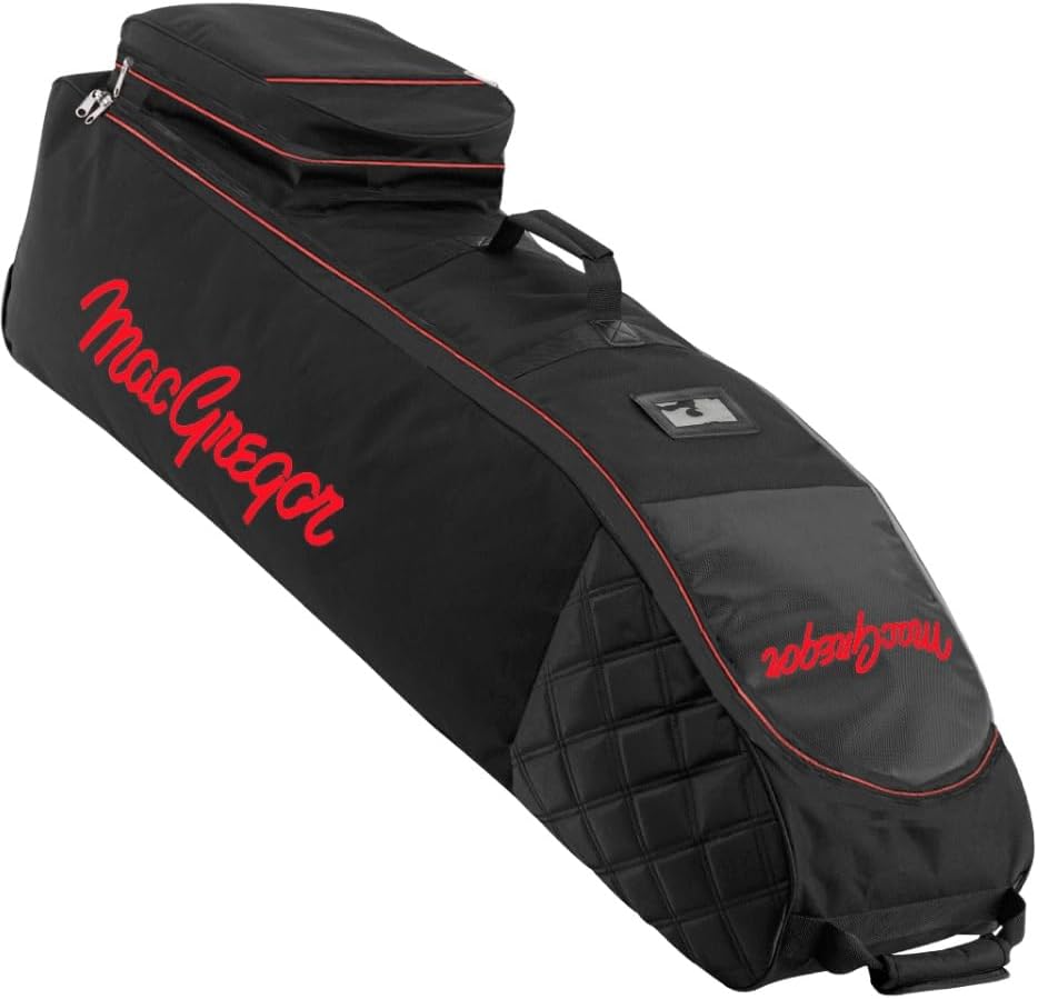 MACGREGOR VIP Deluxe Golf Travel Cover, Housse de Voyage de Golf à roulettes MacGregor VIP Deluxe, Noir/Rouge Homme, Schwarz/Rot, Einheitsgröße - MACTC003-BR