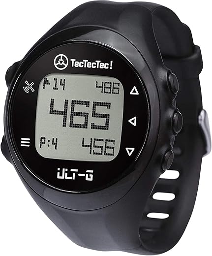 TecTecTec! ULT-G - Montre de Golf GPS légère, Simple et Facile à Utiliser avec 38 000 Parcours mondiaux préchargés