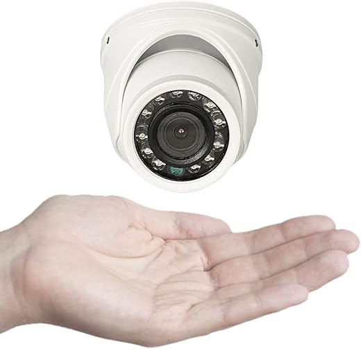 WiTi Caméra de vidéosurveillance dôme AHD de 2 m Full HD 1080p,Mini caméras pour systèmes de Surveillance de sécurité intérieure, Fonctionne avec DVR XVR,caméra Filaire en métal 3000TVL