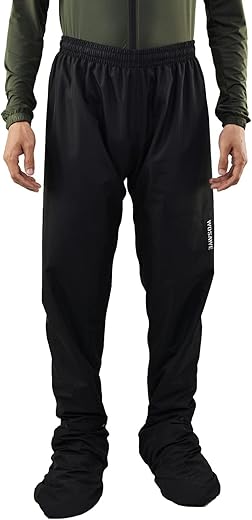 WOSAWE Pantalons Imperméables Unisexe Léger et Respirant Pantalon de Pluie pour Cyclisme, Golf, Randonnée, Pêche, Camping