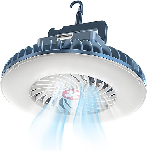 Lampe de camping LED avec ventilateur