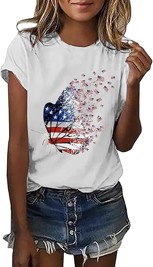 T-shirt graphique 4 juillet pour femme