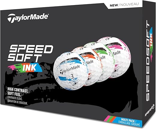 TaylorMade SpeedSoft Pack de Balles Multicolores