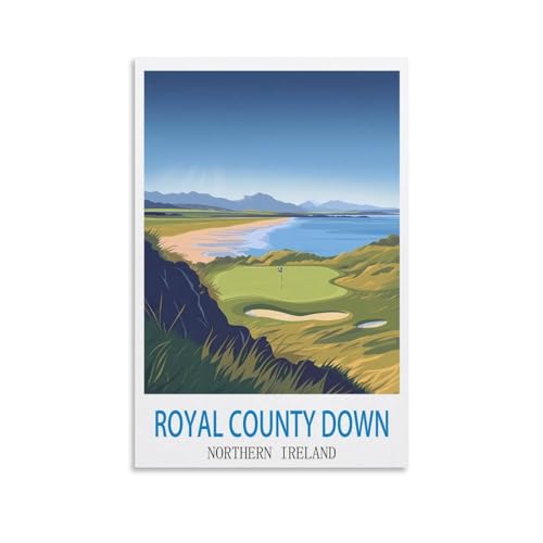 Impression vintage de golf sur toile