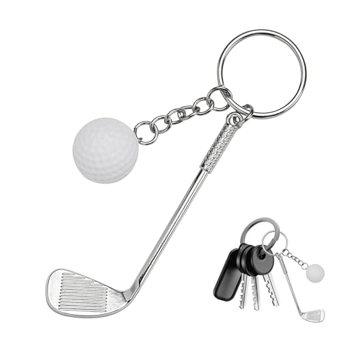 Porte-clés de golf en métal élégant