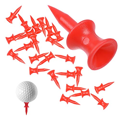 Tees de golf en plastique rouge