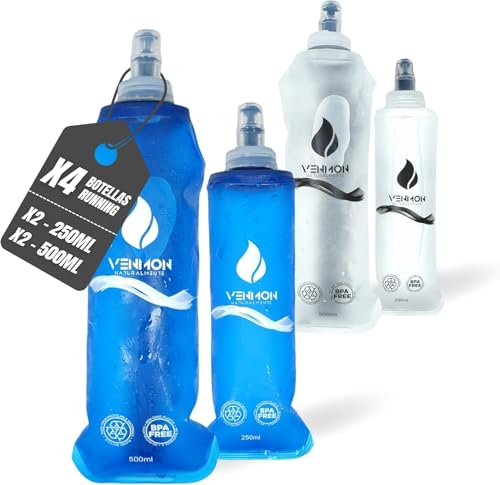 Lot 4 bouteilles hydratables pliables sans BPA