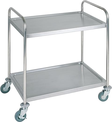 Chariot de service inox APS deux niveaux