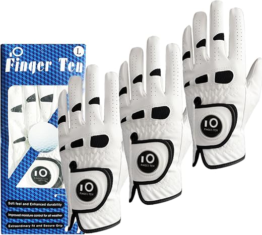 Gants de golf cuir cabretta lot de 3