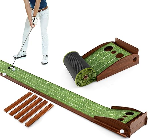 Tapis de putting COSTWAY retour automatique 303 cm