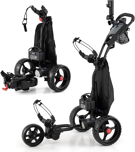 Chariot de Golf Électrique COSTWAY Pliable