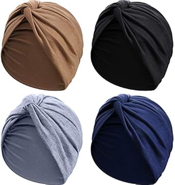 Lot de 4 turbans noués tendance