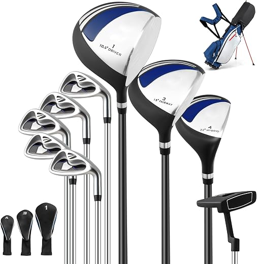 COSTWAY Set Gaucher 10 Clubs